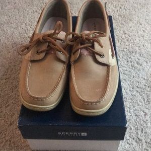 Sperry Top-Siders bluefish linen/pink dot